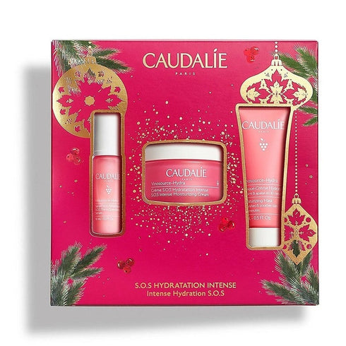 Caudalie Vinosource Hydra S.O.S Intensive Moisturizing Gift Set 50ml Intensive Moisturizing Cream + 10ml Rehydrating Serum + 15ml Moisturizing Cream Mask