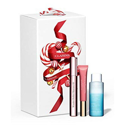 Clarins Make-Up Favourites Gift Set 50ml Instant Eye Make-Up Remover + 8ml Wonder Perfect Mascara 4D - Black + 12ml Lip Perfector