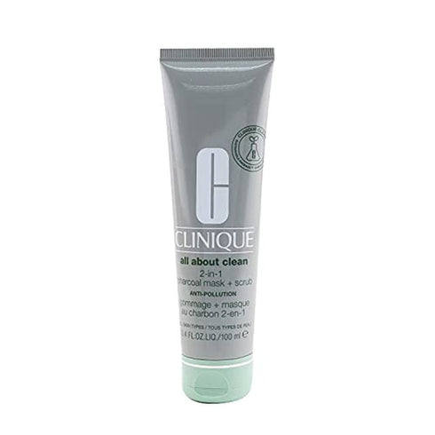 Clinique All About Clean 2-in-1 Anti-Pollution Charcoal Mask & Scrub 100ml