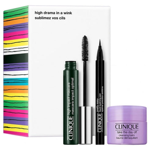Clinique High Drama is a Wink Gift Set 7ml Mascara + 30ml Take the Day Off Cleansing Balm + 5ml Pretty Easy Liquid Eyelining Pen