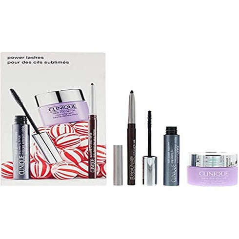 Clinique Power Lashes Gift Set 6ml Lash Power Mascara - Black Onyx + 15ml Take The Day Off Cleansing Balm + 0.14g Quickliner - Intense Chocolate