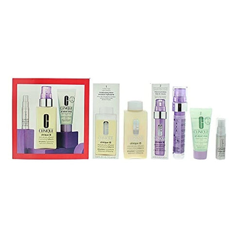 Clinique Super Smooth Skin, Your Way Gift Set 100ml Dramatically Different Moisturizing Lotion + 10ml Clinique iD Active Cartridge For Lines & Wrinkles + 30ml Liquid Facial Soap Mild + 5ml Smart Custom Repair Eye Treatment