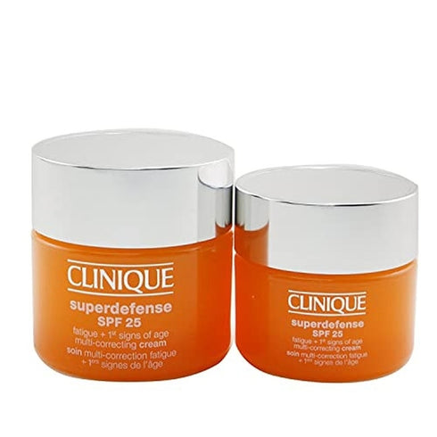 Clinique Superdefense SPF25 Home & Away Gift Set 50ml + 30ml Fatigue + 1st Signs of Age Multi-Correcting Cream