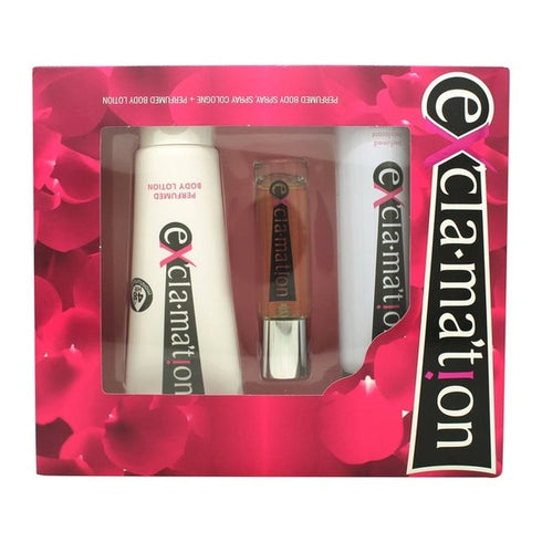 Coty Exclamation Gift Set 15ml Cologne + 90ml Body Spray + 115ml Body Lotion