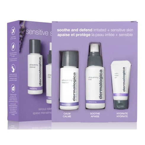 Dermalogica Sensitive Skin Rescue Kit 50ml UltraCalming Cleanser + 50ml UltraCalming Mist + 15ml Calm Water Gel