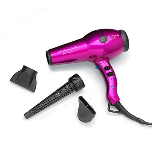 Diva Pro Styling Ultima 5000 Pro Hair Dryer - Hot Pink