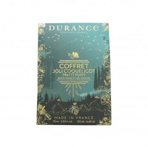 Durance Provence France Pretty Poppy Gift Set 125g Solid Soap + 75ml Shower Gel