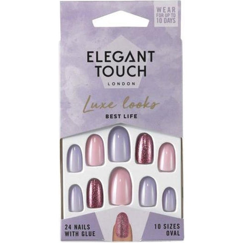 Elegant Touch Luxe Looks 24 False Nails with Glue - Best Life