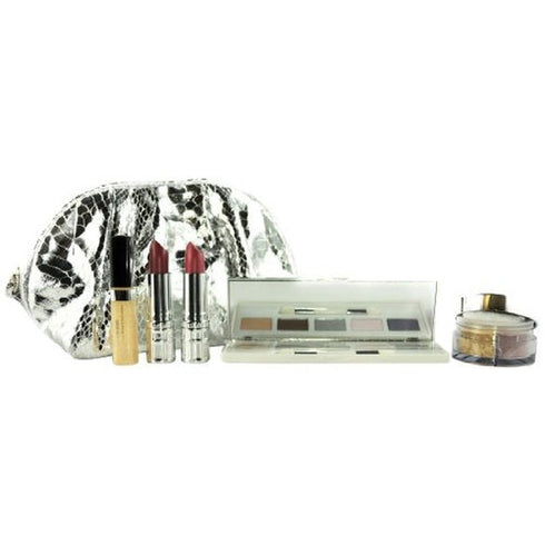 Elizabeth Arden Beautiful Color Gift Set 5 x Eyeshadows + Shimmer Powder + 2 x Lipstick + Lip Gloss + Silver Makeup Bag