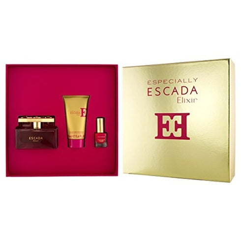 Escada Especially Elixir Gift Set 75ml EDP Spray + 50ml Body Lotion + 4.5ml Nail Polish