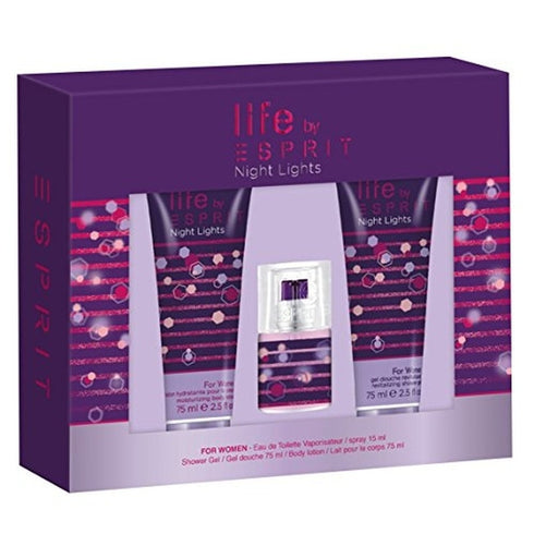 Esprit Night Light Gift Set 15ml EDT + 75ml Shower Gel + 75ml Body Lotion