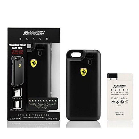 Ferrari Black Gift Set 2 x 25ml EDT+ Fragrance Spray Hard Case for Iphone6