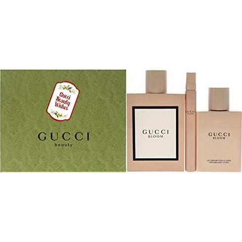 Gucci Bloom Gift Set 100ml EDP + 100ml Body Lotion + 10ml EDP