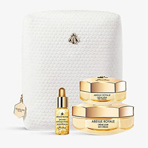 Guerlain Abeille Royale Gift Set 50ml Day Cream + 15ml Eye Cream + 5ml Advanced Youth Watery Oil + Pouch