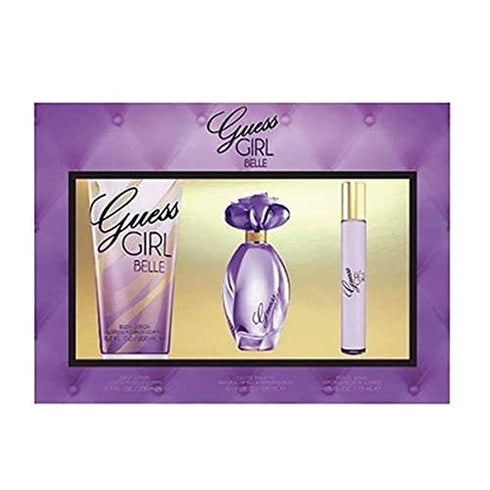 Guess Girl Belle Gift Set 100ml EDT Spray + 200ml Body Lotion+ 15ml EDT Spray