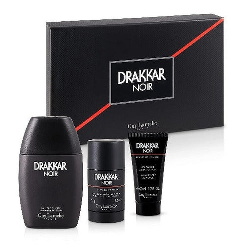 Guy Laroche Drakkar Noir Gift Set 50ml EDT + 50ml Shower Gel + 75g Deodorant Stick