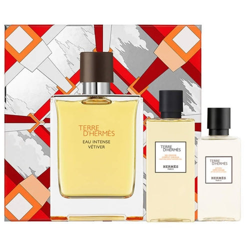 Hermès Terre d'Hermès Eau Intense Vetiver Gift Set 100ml EDP + 80ml Shower Gel + 40ml Aftershave Lotion