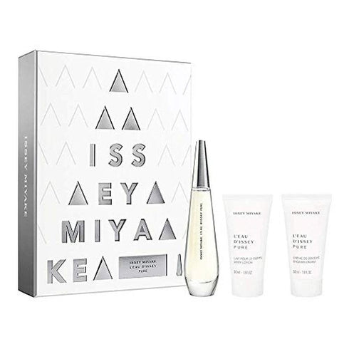 Issey Miyake L'Eau d'Issey Pure Gift Set 50ml EDP + 50ml Body Lotion + 50ml Shower Gel