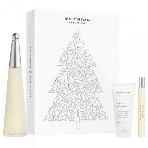 Issey Miyake L'eau d'Issey Gift Set 100ml EDT + 50ml Body Lotion + 10ml EDT Purse Spray - Christmas Edition