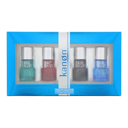 Kanøn Sport Miniature Gift Set 15ml Sport Aqua EDT + 15ml Sport Black EDT + 15ml Sport Blue EDT + 15ml Sport Red EDT