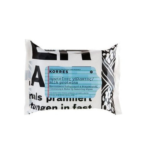 Korres Milk Proteins Cleansing Wipes - 25 Wipes