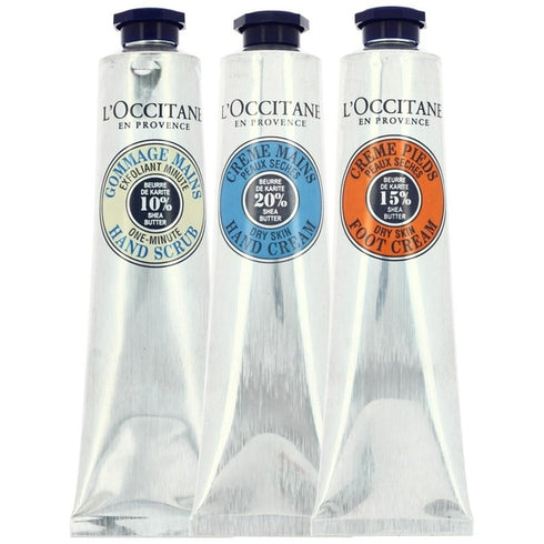 L'Occitane en Provence Dreamy Hands & Feet Gift Set 75ml Hand Scrub + 75ml Hand Cream + 75ml Foot Cream
