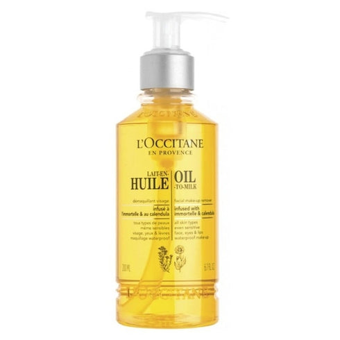 L'Occitane en Provence Immortelle Oil-To-Milk Makeup Remover 200ml