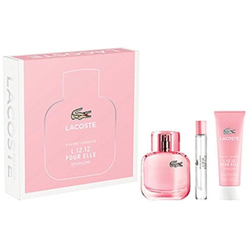 Lacoste Eau de Lacoste L.12.12 Pour Elle Sparkling Gift Set 50ml EDT + 7.5ml EDT + 50ml Shower Gel