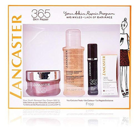 Lancaster 365 Skin Repair Gift Set 50ml Day Cream + 10ml Serum + 3ml Eye Cream + 100ml Express Cleanser