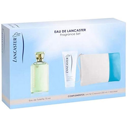 Lancaster Eau de Lancaster Gift Set 75ml EDT + 200ml Body Milk + Beauty Bag