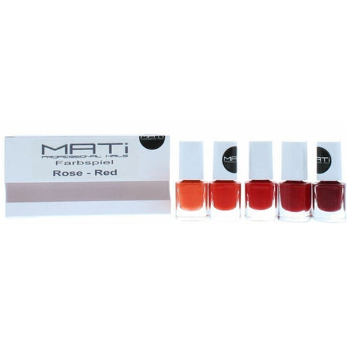 MATi Professional Nails Gift Set Red Rose 5 x 5ml Nail Polish