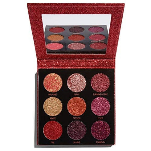 Makeup Revolution Pressed Glitter Eyeshadow Palette 9 x 1.2g - Hot Pursuit
