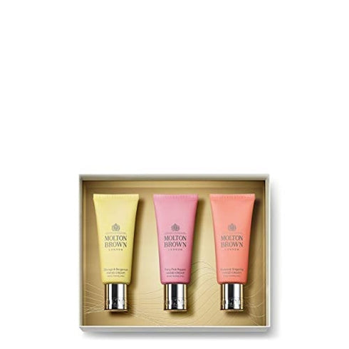 Molton Brown Hand Care Collection 40ml Orange & Bergamot Hand Cream + 40ml Delicious Rhubarb & Rose Hand Cream + 40ml Heavenly Gingerlily Hand Cream