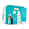 Moroccanoil Gift Set 25ml Hair Oil Treatment + 70ml Volumizing Shampoo + 70ml Volumizing Conditioner + 75ml Hair Mask + Pouch