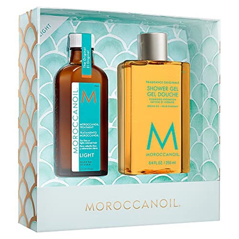 Moroccanoil Treatment Light Gift Set 100ml Hair Treatment + 250ml Shower Gel