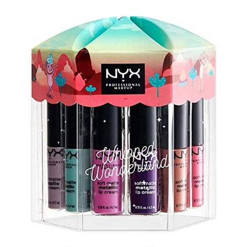 NYX Limited Edition Whipped Wonderland Soft Matte Metallic Lip Cream Gift Set 12 x 4.7ml Lip Colours