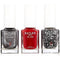 Nailed London Gel Wear Instant Glamour Gift Set 3 x 10ml Nail Polish (Knight Rider + London Conundrum + Rosie's Red)