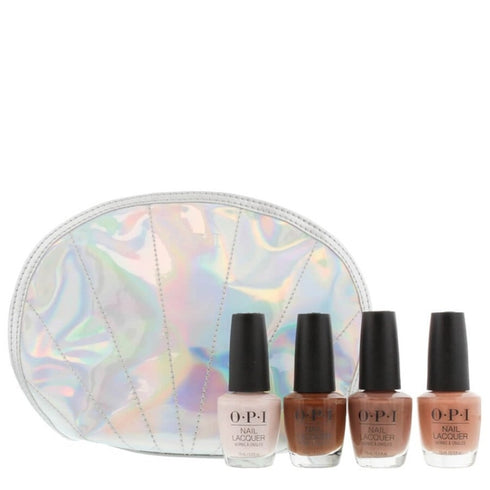 OPI Malibu Collection Gift Set 4 x 15ml Nail Polish + Holographic Bag