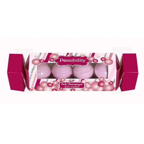 Possibility Novelty Cracker Bath Fizzer Gift Set 4 x 25g Bath Fizzers