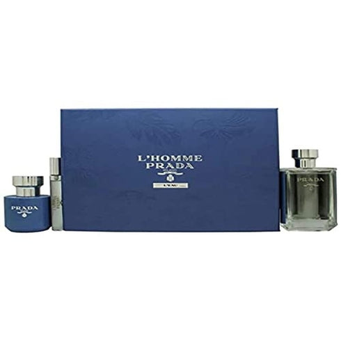 Prada Prada L'Homme L'Eau Gift Set 100ml EDT + 10ml EDT + 100ml Shower Gel