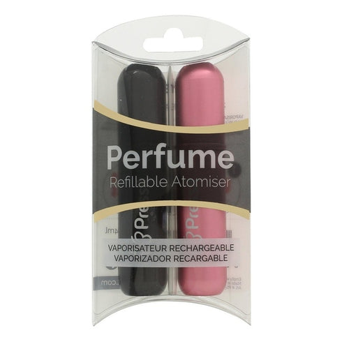 Pressit Refillable Perfume Atomiser Duo Pack - Pink & Black