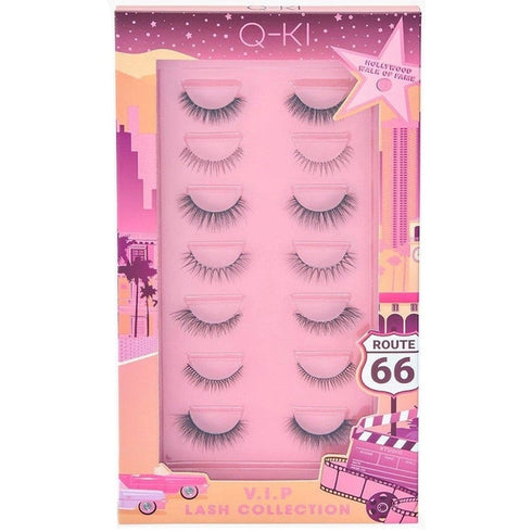 Q-KI V.I.P Lash Collection Set 7 Pairs False Eyelashes + Eyelash Glue