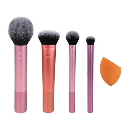 Real Techniques Everyday Essentials Make-Up Brush Set 5 Pieces (1 x Blusher Brush
1 x Miracle Complexion Sponge
1 x Face Powder Brush
1 x Eye Brush)
