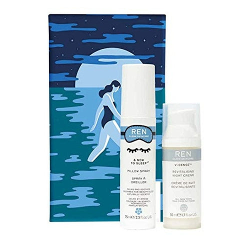 Ren Scent To Sleep Gift Set 75ml & Now To Sleep Pillow Spray + 50ml V-Cense Revitalising Night Cream