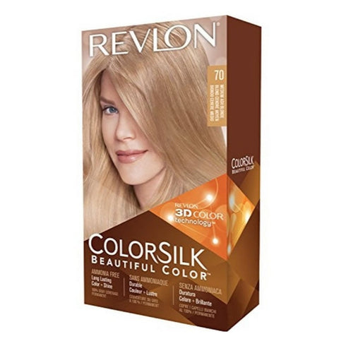Revlon ColorSilk Permanent Hair Colour - 70 Medium Ash Blonde