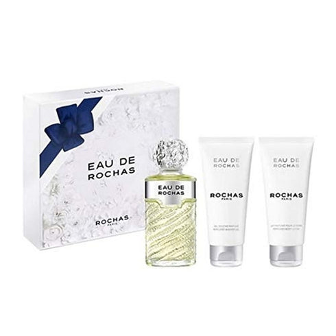 Rochas Eau de Rochas Gift Set 100ml EDT + 100ml Body Lotion + 100ml Shower Gel