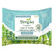 Simple Clear & Matte Biodegradable Cleansing Wipes - 20 Wipes