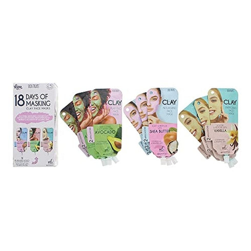 Skin Treats 18 Days Of Masking Gift Set 9 Re-Sealable Sachets 270ml