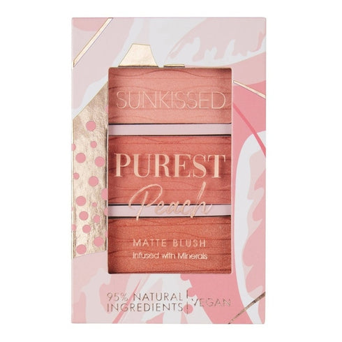 Sunkissed Purest Peach Matte Blush Palette 3 x 2.4g