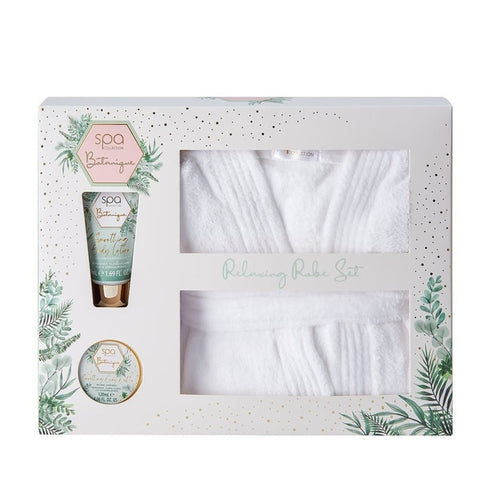 The Kind Edit Co. Spa Botanique Bath Robe Gift Set 50ml Body Lotion + 120ml Body Butter + Bath Robe